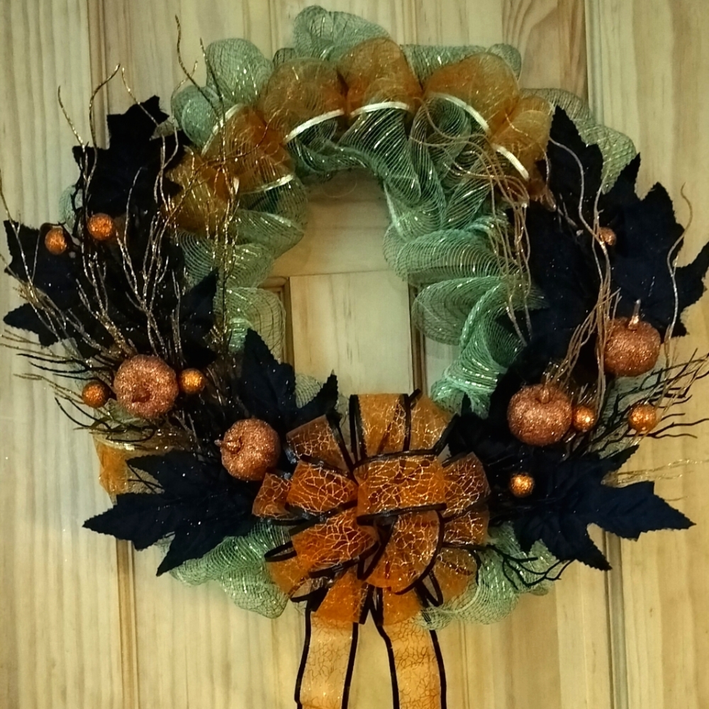 Lighted Halloween Wreath